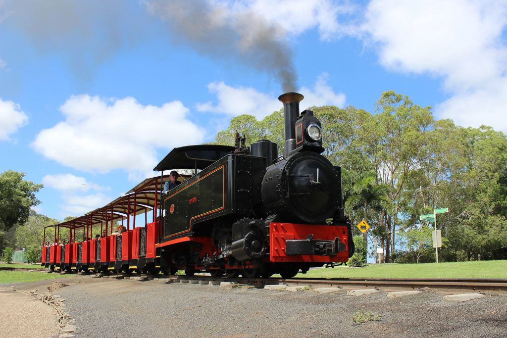 The steam locomotive ride continues to be a popular family outing at the Bundaberg Botanic Gardens.