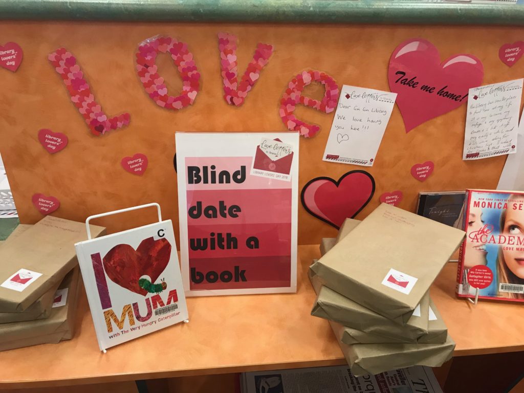 Valentine's Day lvoe at Gin Gin Library.