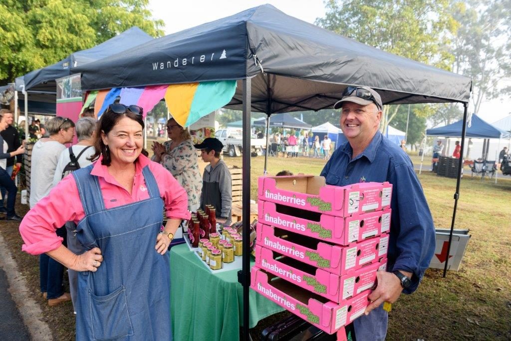Tina and Bruce McPherson at the Winterfeast Farmers Markets. Credit: Paul Beutel.
