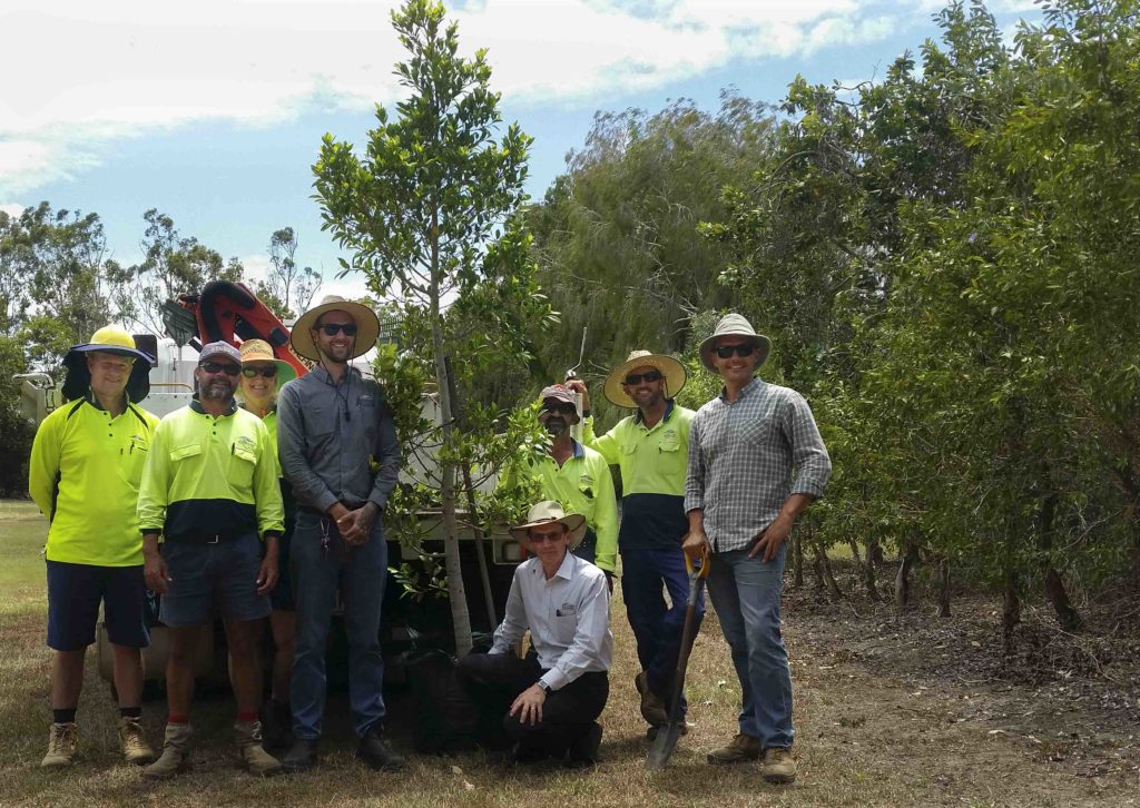 Council staff with visiting arborist Matt Duncan.