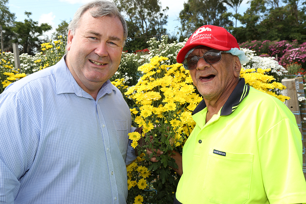 Mayor Jack Dempsey with Peter Rouse.
