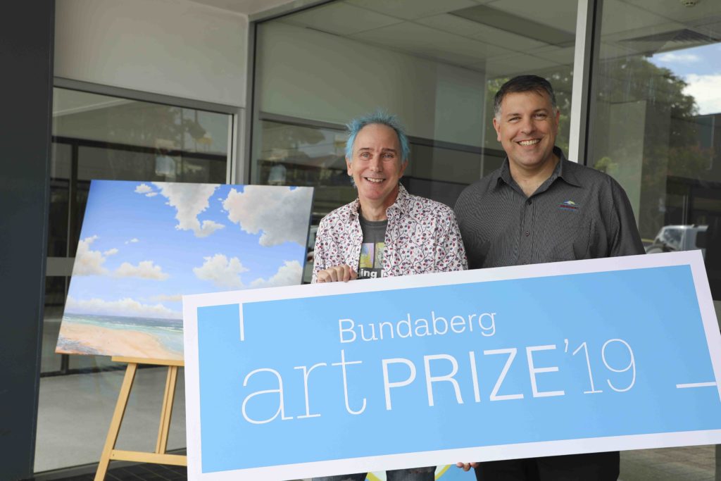 Bundaberg Arts Festival president Phil Oakley and Bundaberg Regional Council Manager Arts and Culture Rod Ainsworth