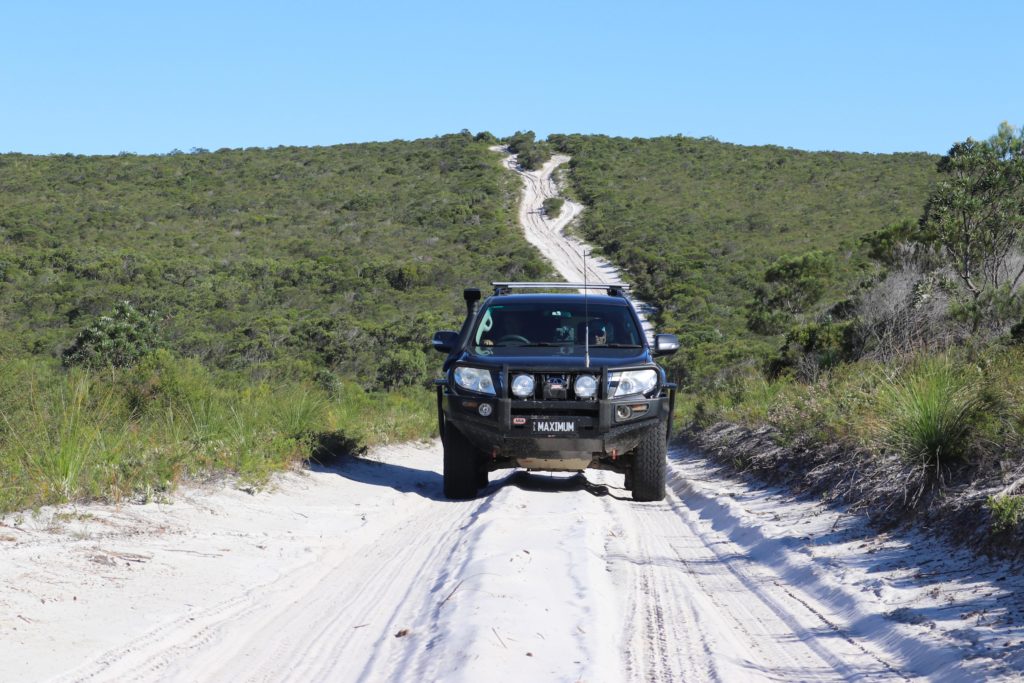 Byfield National Park: Joseph Saunders out on the tracks.
