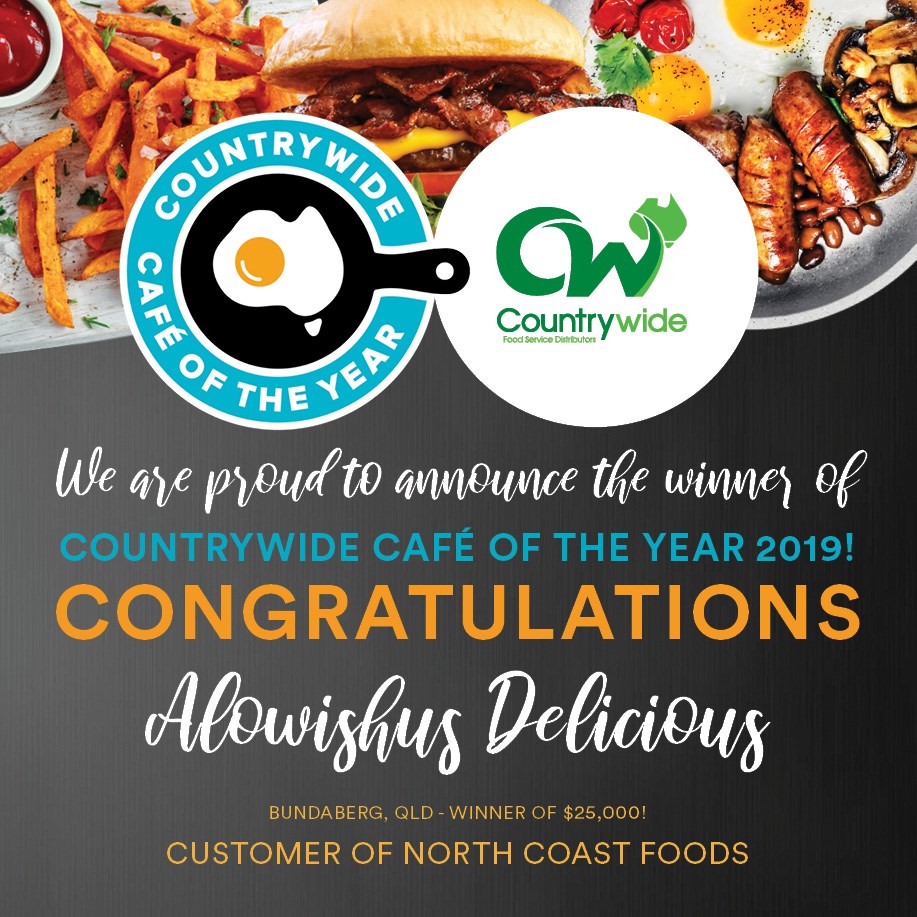 Sweet taste of success for Alowishus Delicious, announced as Countrywide Cafe of the Year on social media