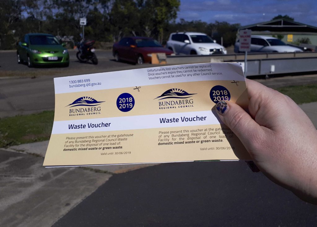 2018-2019 Waste disposal vouchers are valid until August 31 2019.