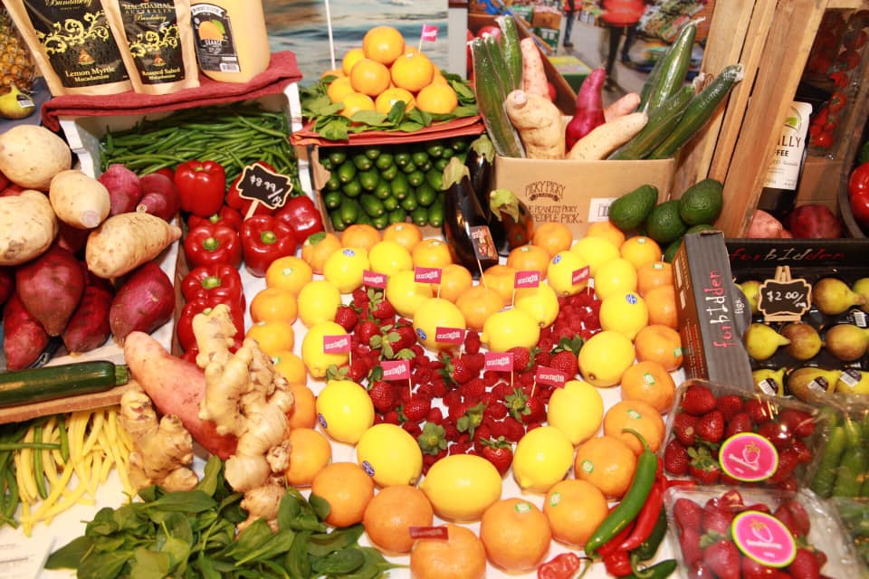 Produce galore: Bundaberg Region fruit and veg was on show at last night's event at Parliament House.
