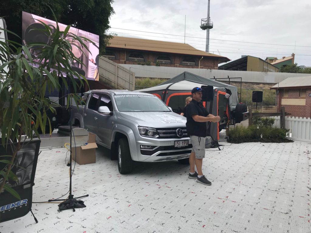 Scotty Hillier giving a rundown on the Creek to Coast TV show
