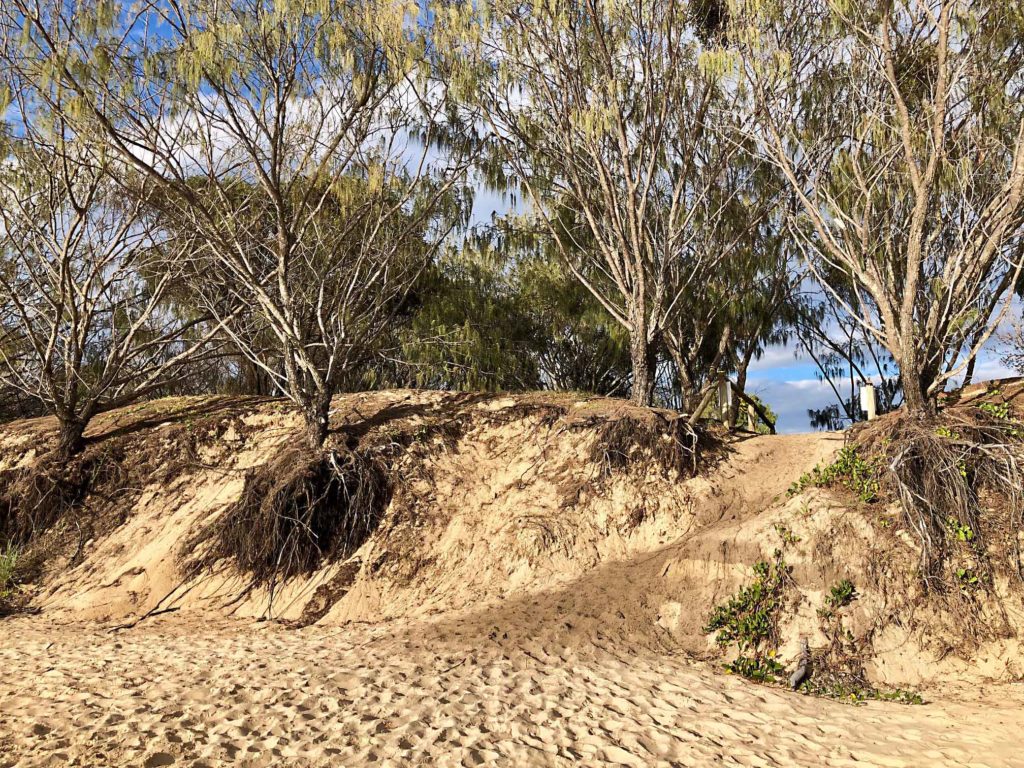WORKS TO BEGIN: Woodgate Beach erosion.