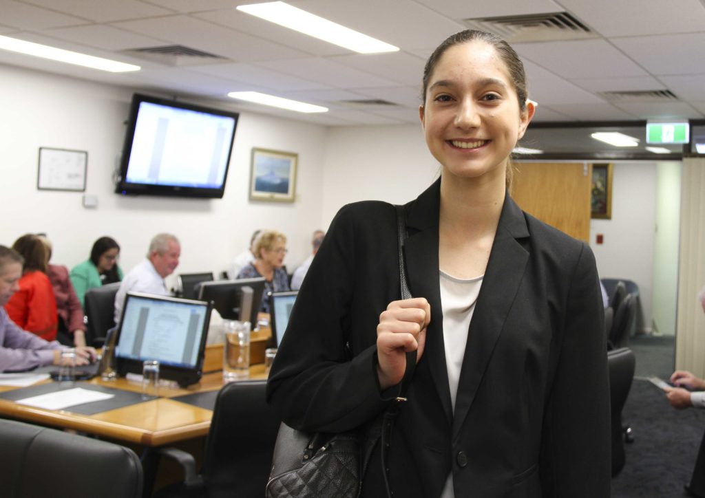 Youth Parliament representative Mia Pafumi.