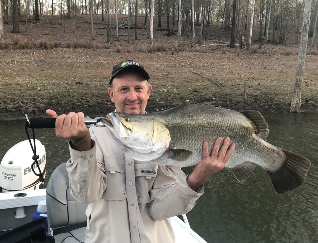 Micheal Hanks with an 83cm Monduran barra caught last weekend.