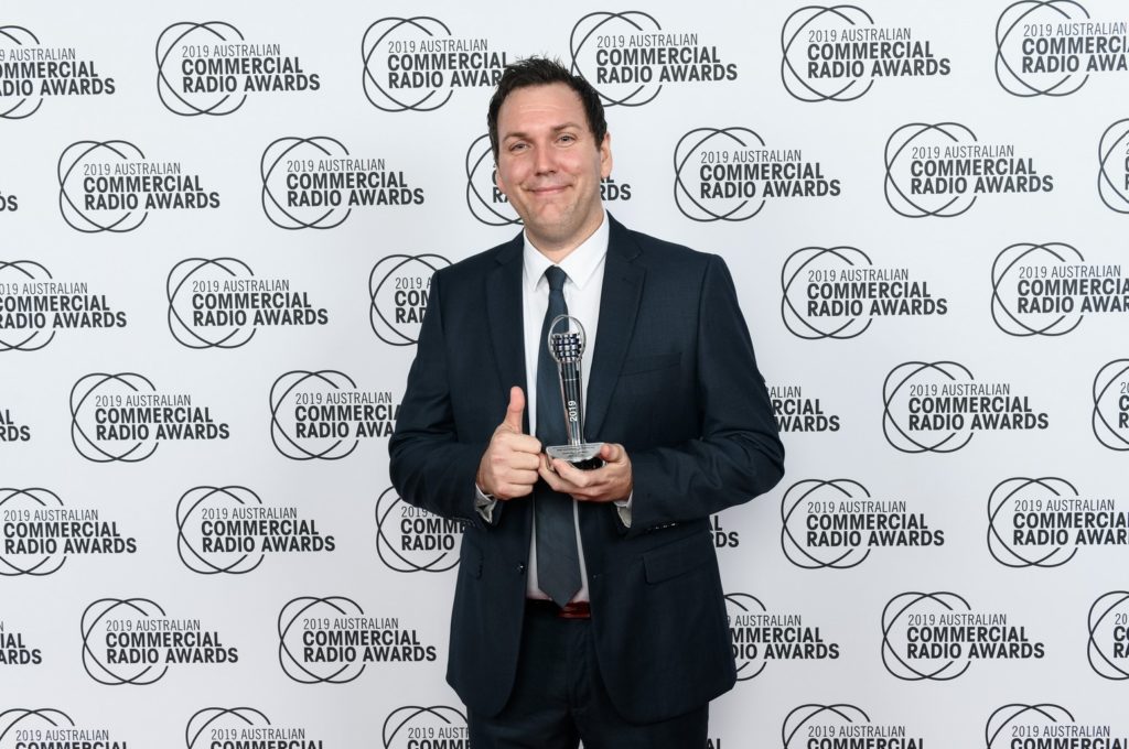 Brendan after accepting the award.