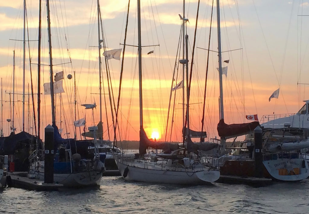 Go West Rally's fleet of international yachts arrive at the Bundaberg Port Marina. 