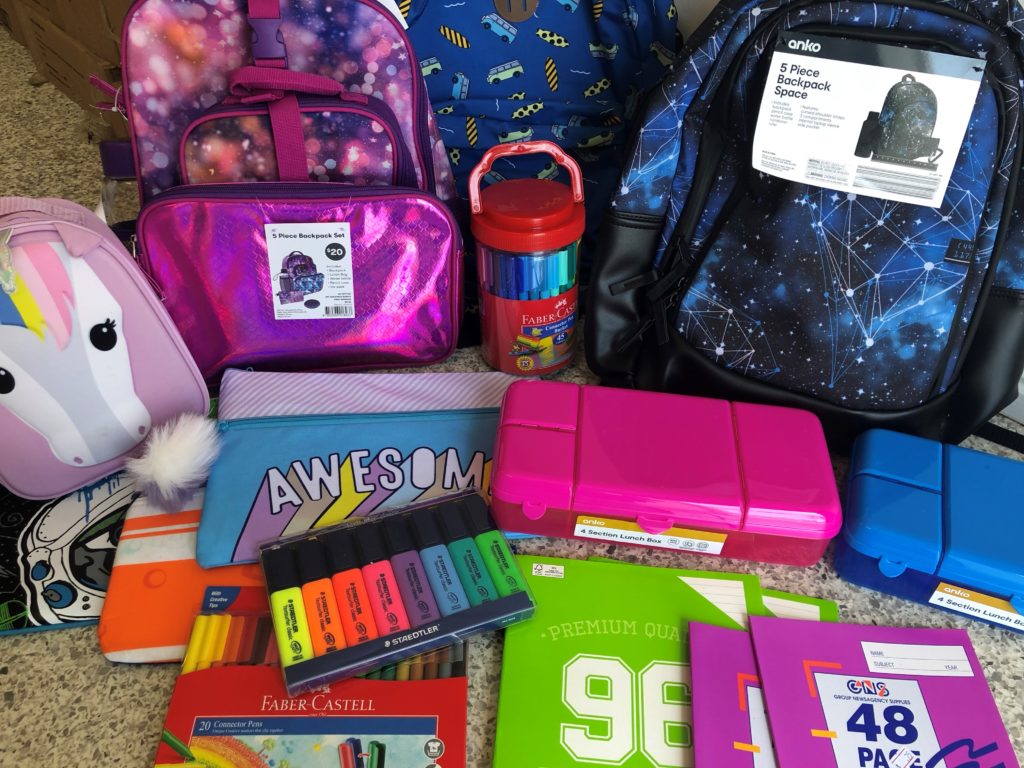 Angels School Back Pack program