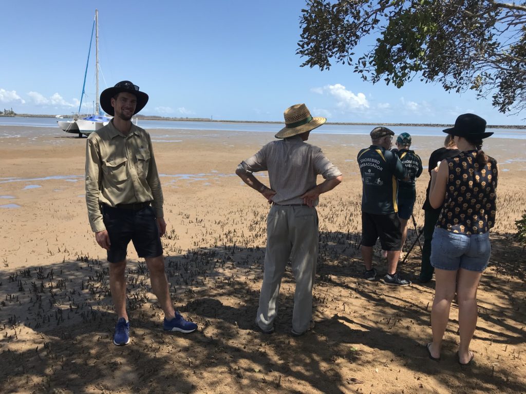 Bird watcher: The Community Monitoring Day at Burnett Heads gave participants the chance to spy shorebirds.