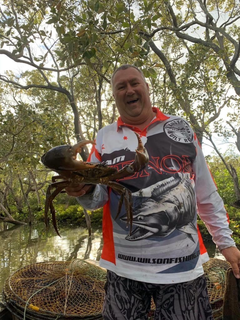 Alan Mahoney with a nice mud crab.