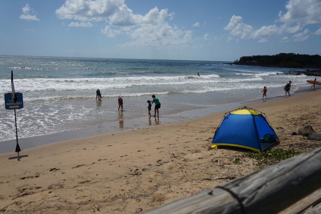 beach choppy and messy conditions