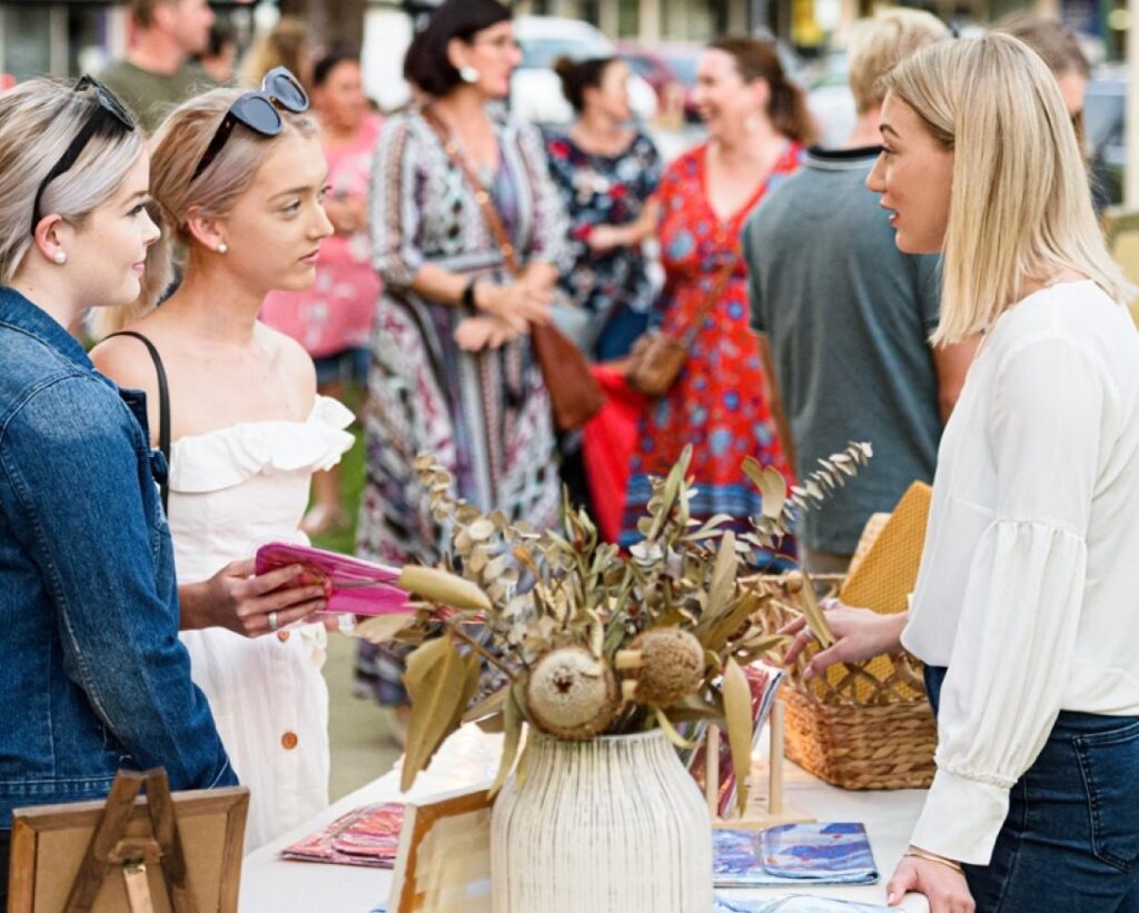 Christmas twilight markets