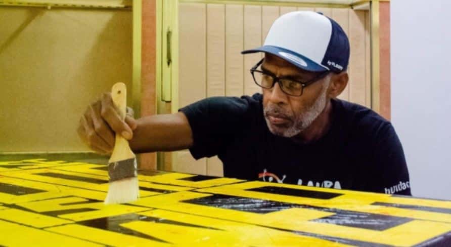 Printmaking workshop Darren