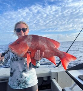 Maddie Phillips with a great quality red emperor.