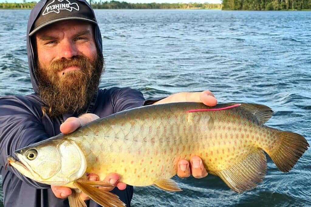 Nelson Philips with a pristine saratoga caught in Lake Gregory