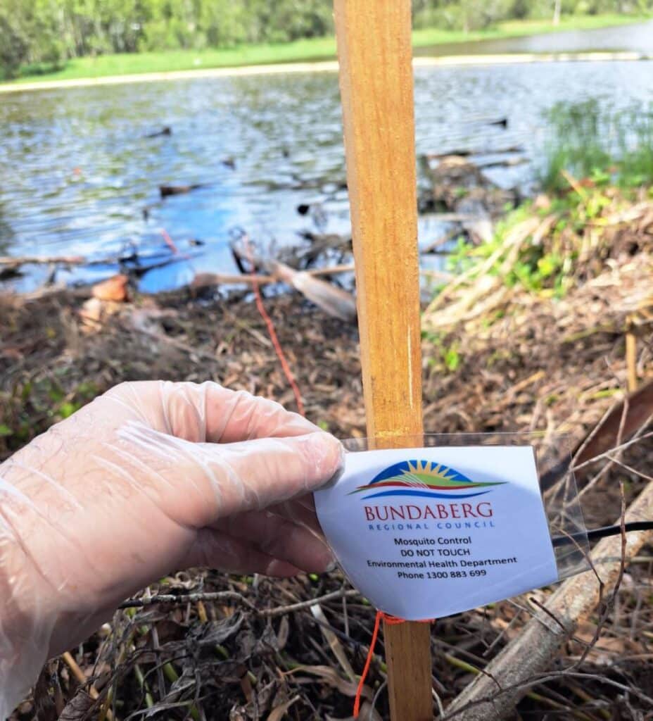 Mosquito control methods include the placement of monitoring stations in mosquito problem areas.