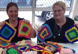 Yarnbombing for Daffodil Day