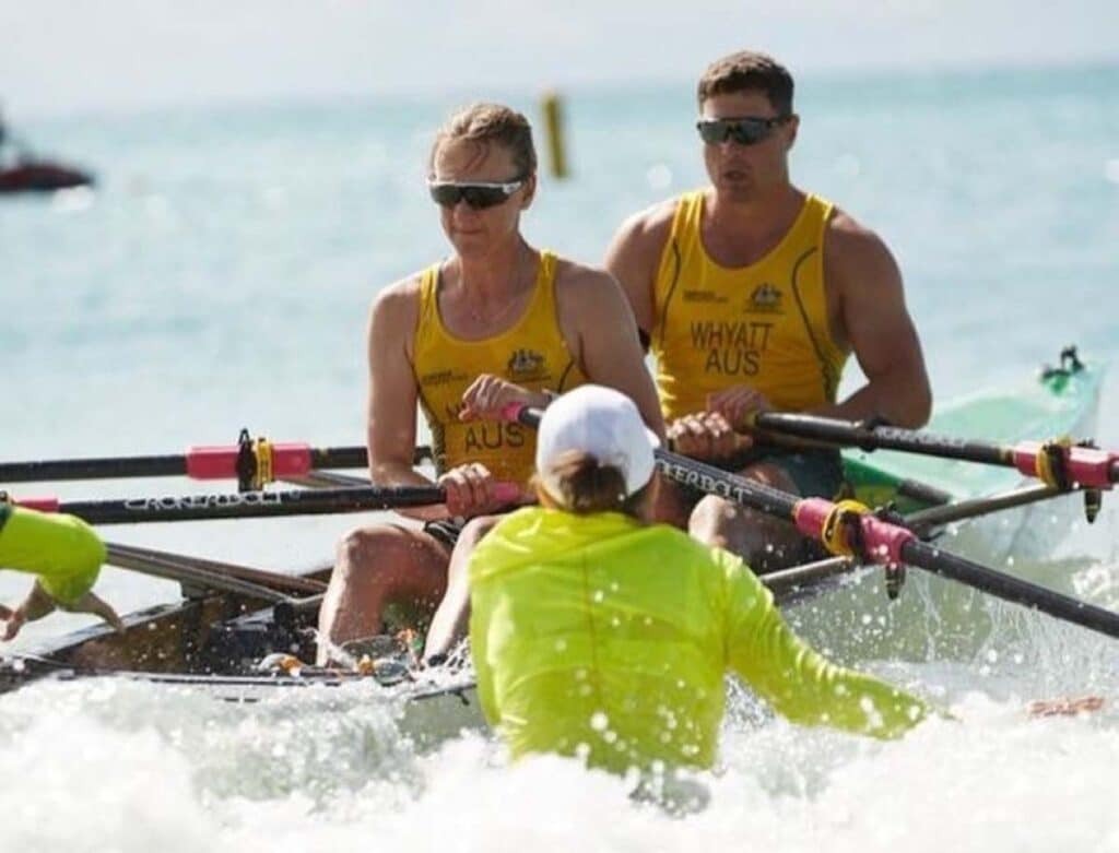 Elizabeth Newell rowing