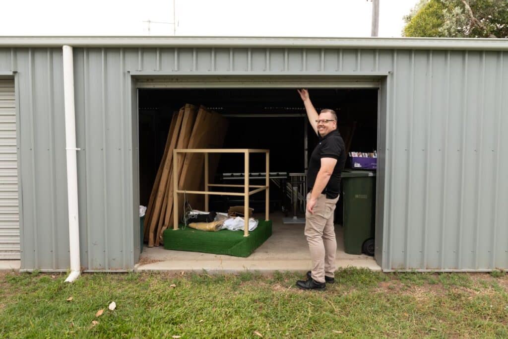 Burnett Heads Garage Sale Trail Daniel Walshaw opening garae