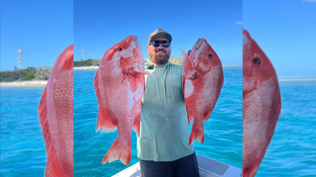 Perry Morris managed to land his first ever red emperor