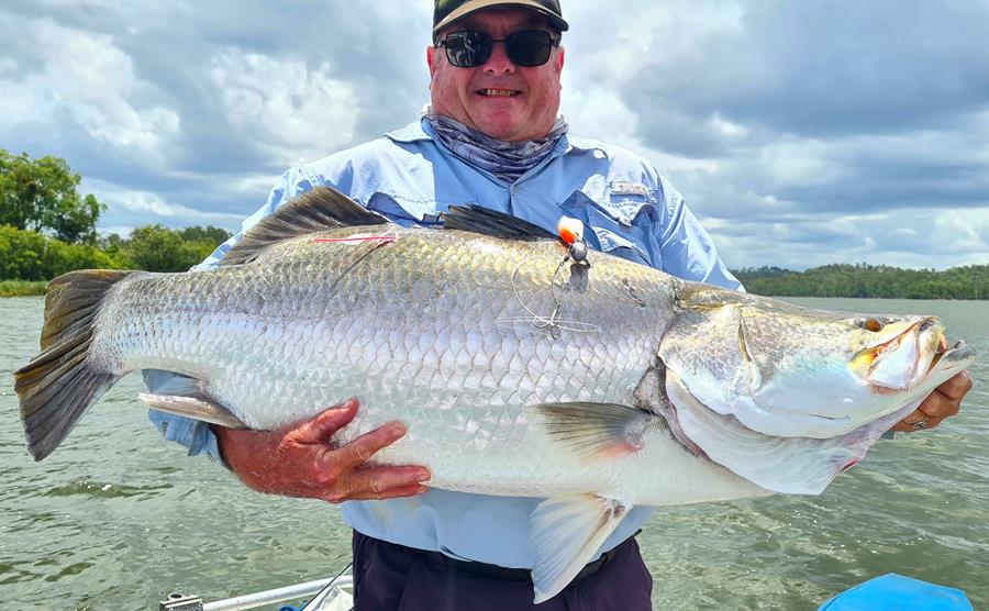 Don Patterson with a great example of how effective trolling can be at Lake Monduran during this time of year