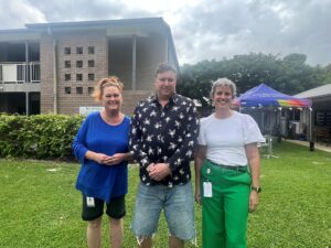 Previous Resident Danny with Advance Peer Worker Kerry and Team Leader Carin