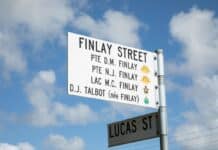 Streets of Remembrance sign, Finlay Street, Kepnock