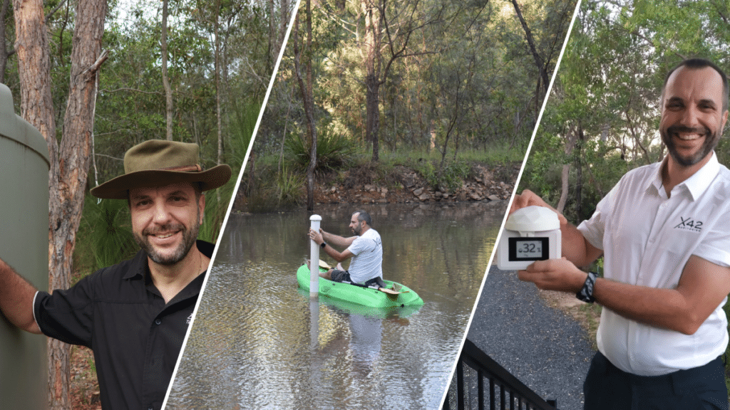 Roland doing dam installation. 