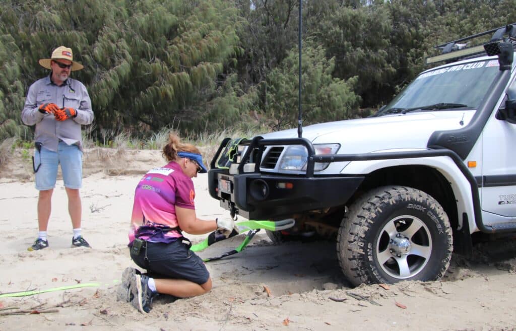 Members of the Bundaberg 4WD Club attended an in house recovery refresher day on the beach at Woodgate recently.