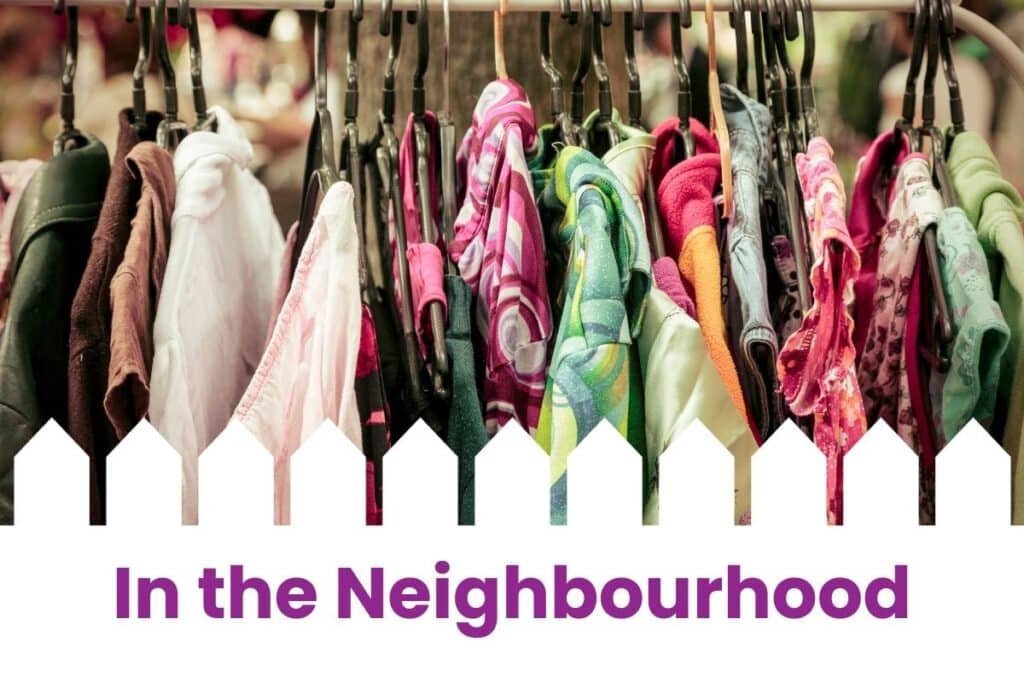 Second-hand clothing stall