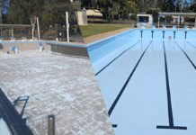 The Gin Gin Swimming Pool is undergoing planned surface preparation and repainting ahead of re-opening to the public in the warmer months.