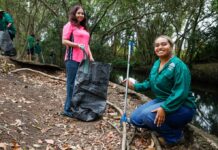 Rangers join waterways clean-up