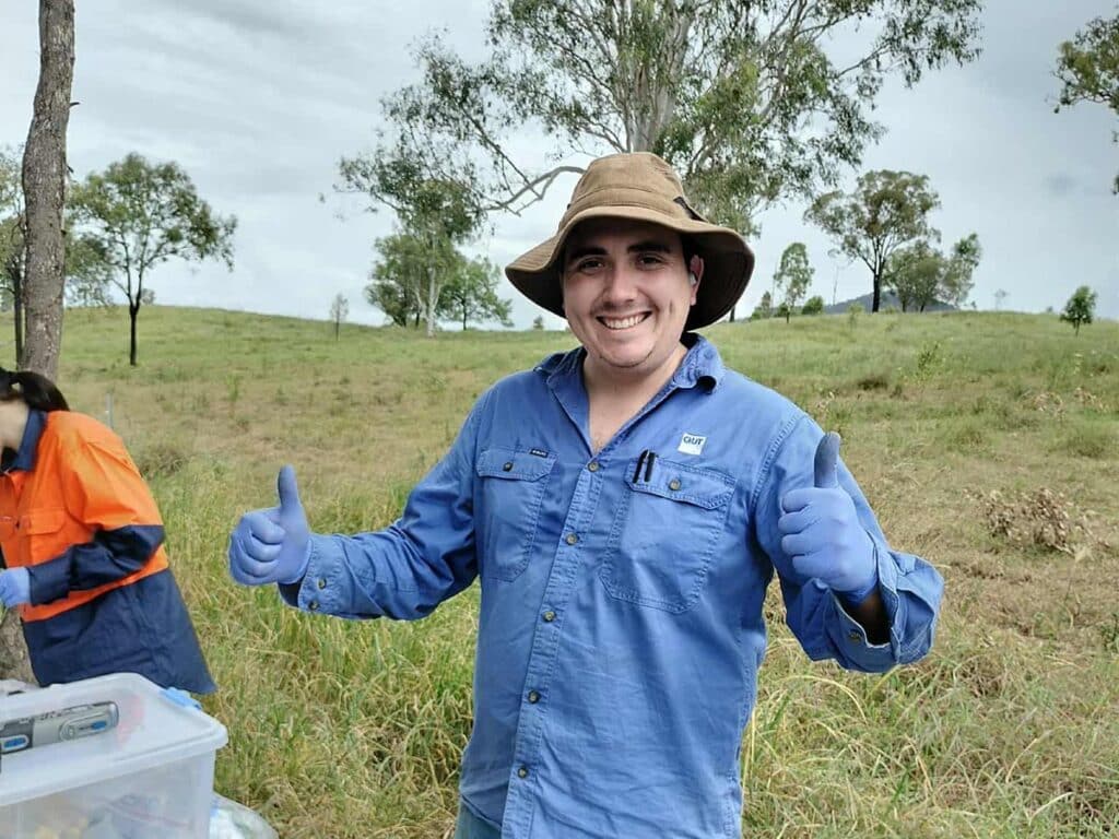 QUT PhD student Edward Bryans mealy bugs