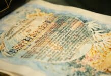 The 'Mascot Scroll' at Hinkler Hall of Aviation.