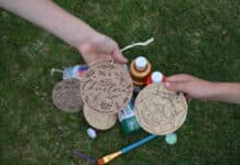 Moore Park Beach bauble painting fun supports local families Mayor's Christmas Appeal bauble decorating