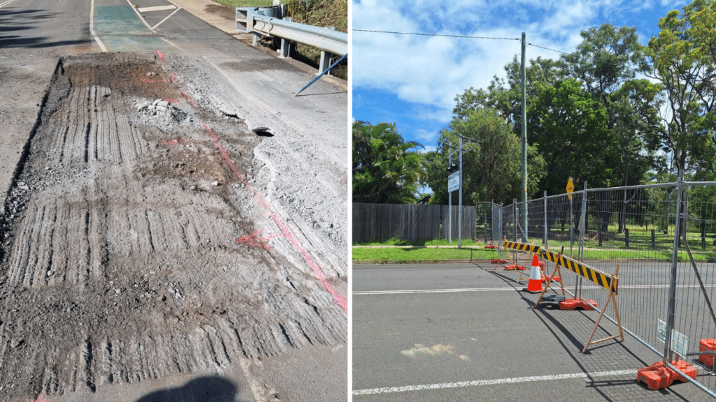 A section of Que Hee Street has been closed.