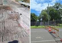 A section of Que Hee Street has been closed.