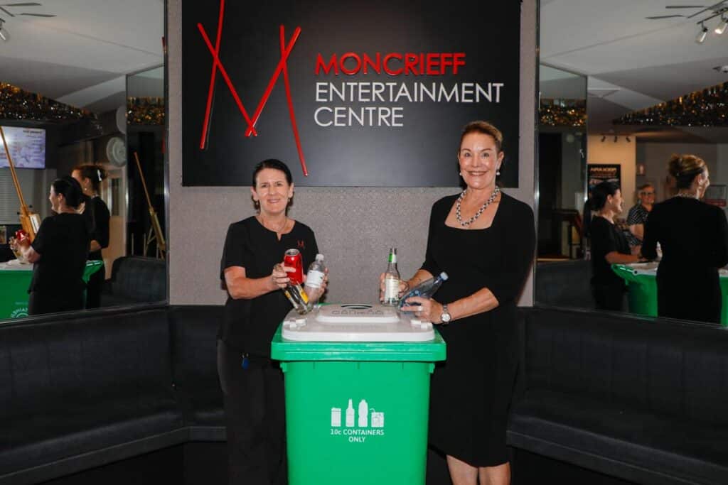 Helen Smith (right) and Mayor Helen Blackburn (left) at the Moncrieff Entertainment Centre.