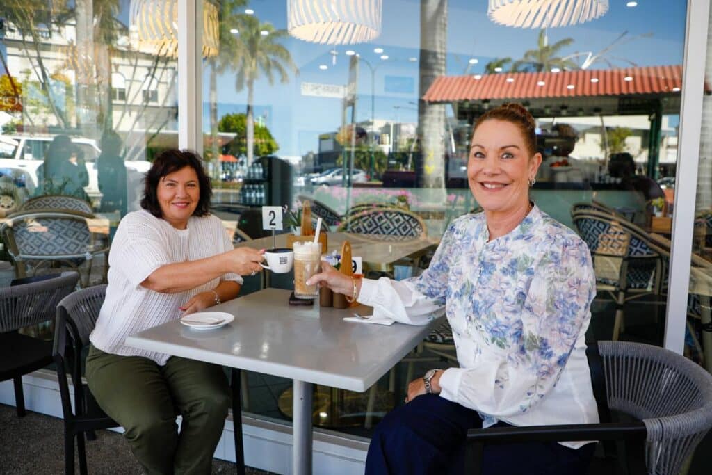 Casa Menta owner Nerida Spoor and Mayor Helen Blackburn.