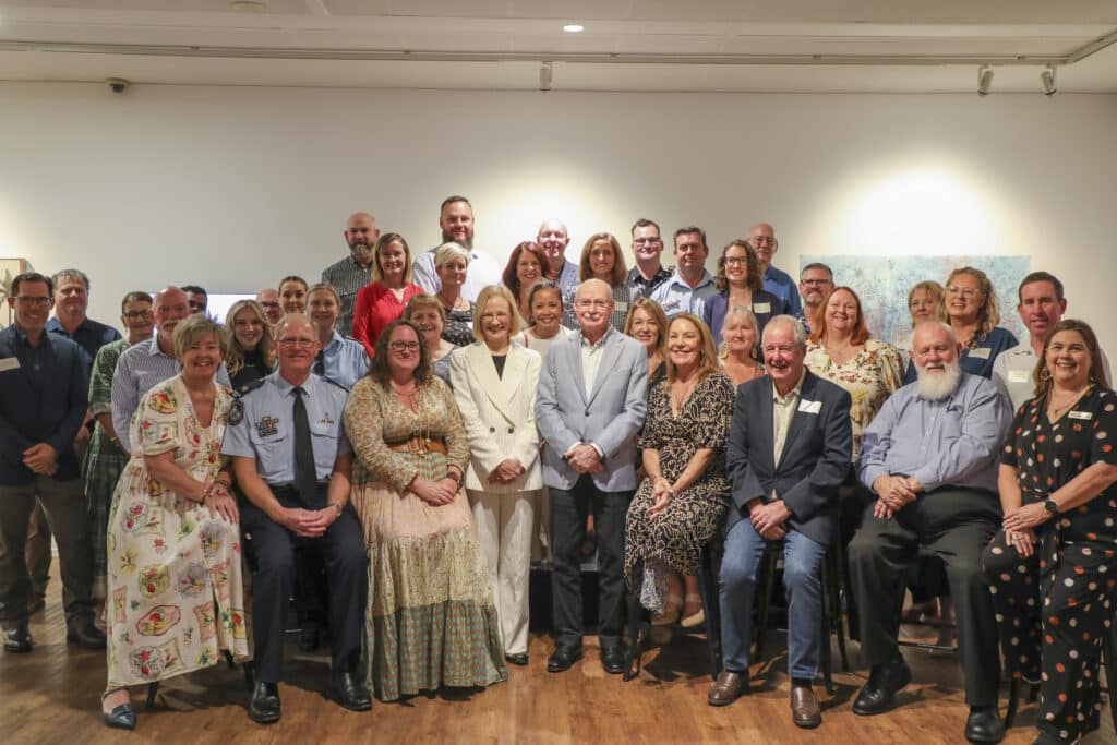 Her Excellency the Governor of Queensland The Honourable Dr Jeannette Young AC PSM and Professor Graeme Nimmo RFD hosted the community luncheon at Bundaberg Regional Art Gallery.
