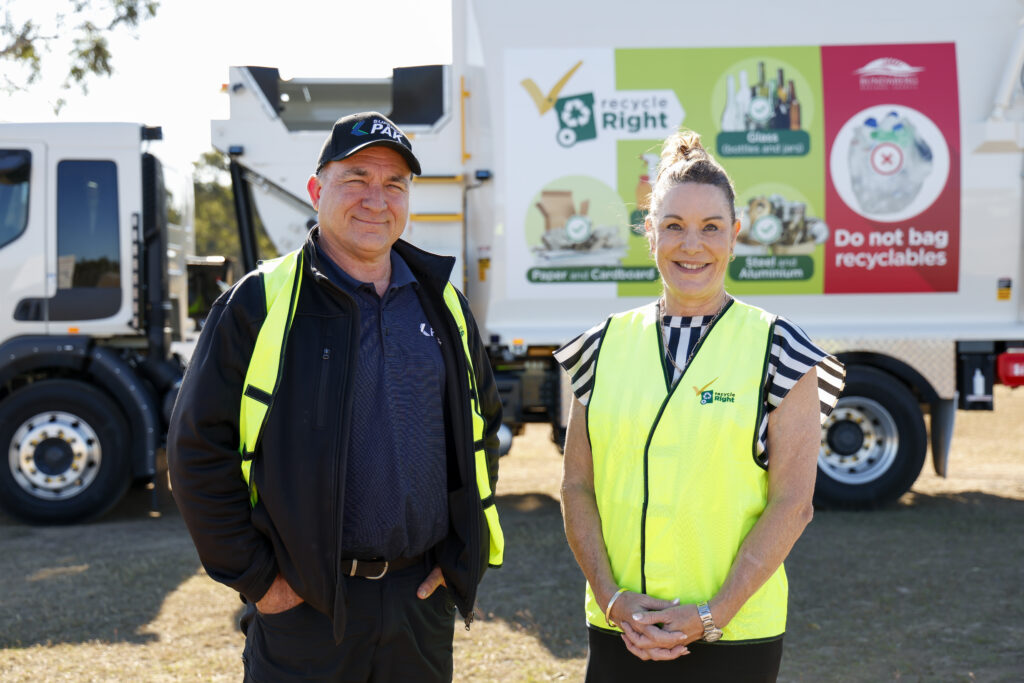 Mayor Helen Blackburn and Superior Pak National Market Support Manager Ross Burgess.