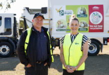 Mayor Helen Blackburn and Ross Burgess from Superior Pak.