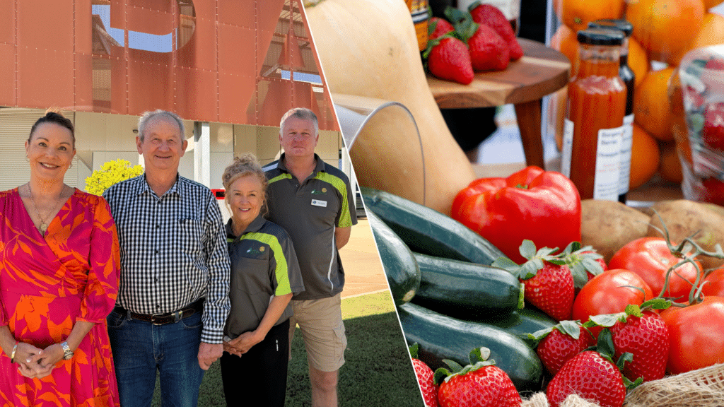 Mayor Helen Blackburn and Agrotrend's Grant Harrison, Gail Smith and Matt Griffiths.