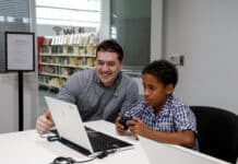 Digital Skills Youth Lab turns screen time into skill building Bundaberg Library Digital Skills Youth Lab - Koby Lister and Isaac O'Brien.