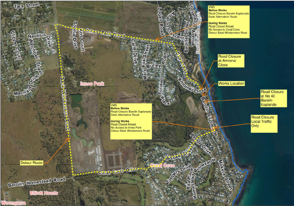 Barolin Esplanade closure